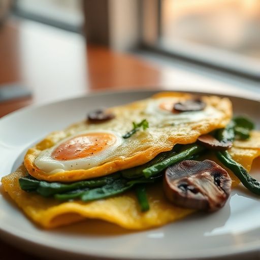French Omelette with Spinach & Gruyère