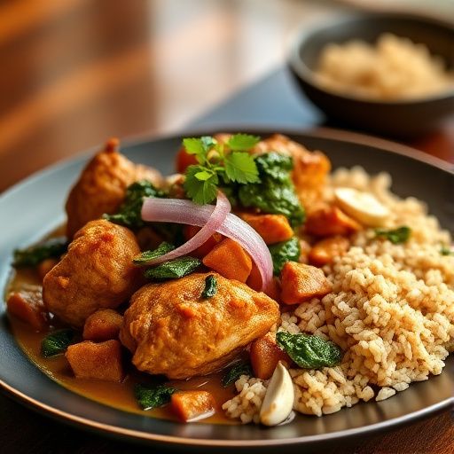 Ghanaian Groundnut Stew with Chicken