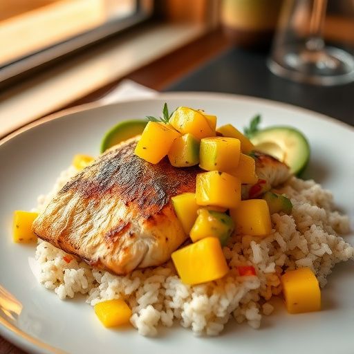 Haitian Snapper with Mango Avocado Salsa