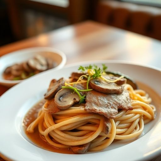 Beef & Mushroom Stroganoff Udon