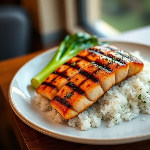 Grilled Teriyaki Salmon with Bok Choy